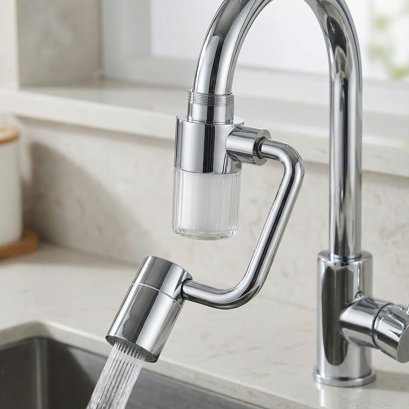 Transform Your Washing Experience with the 1440° Rotatable Faucet Aerator - Ideal for Kitchen & Bathroom, Reduces Chlorine for Gentle Care!
